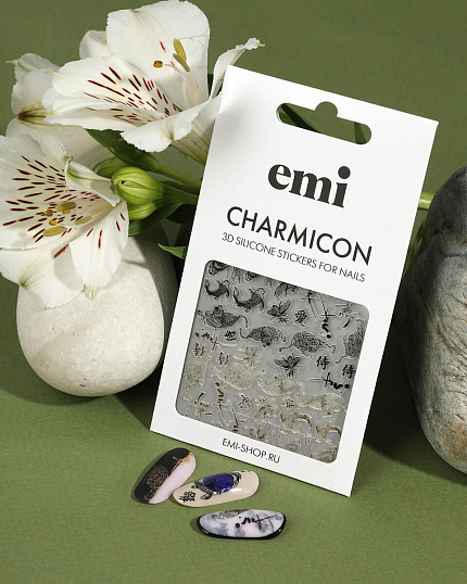фото Силиконовые стикеры для ногтей EMI, Charmicon 3D Silicone Stickers №254  Восточный сад