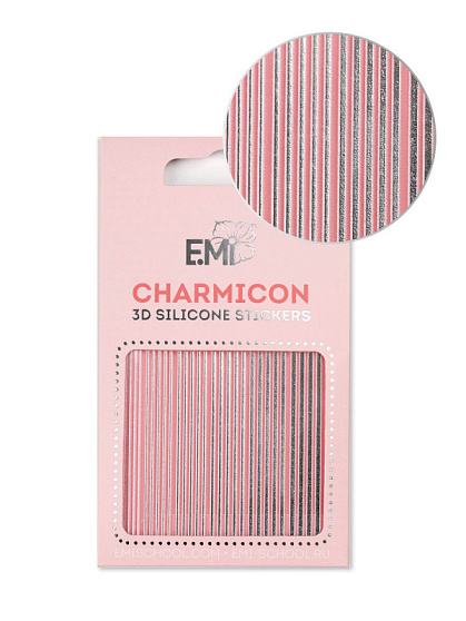 Charmicon 3D Silicone Stickers №118 Линии серебро