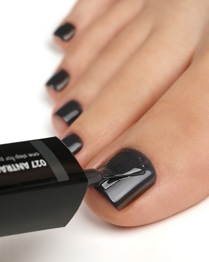 фото Гель лак EMI для педикюра, E.MiLac for pedicure Антрацитовый №27, 9 мл