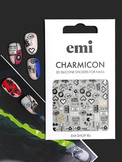 Charmicon 3D Silicone Stickers №188 Game Over