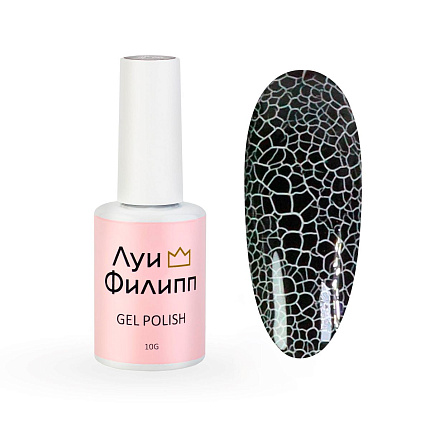 фото Лак для ногтей, Луи Филипп Craquelure Black, черный, 10g