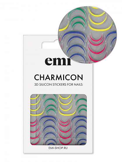 Charmicon 3D Silicone Stickers №205 Яркие лунулы