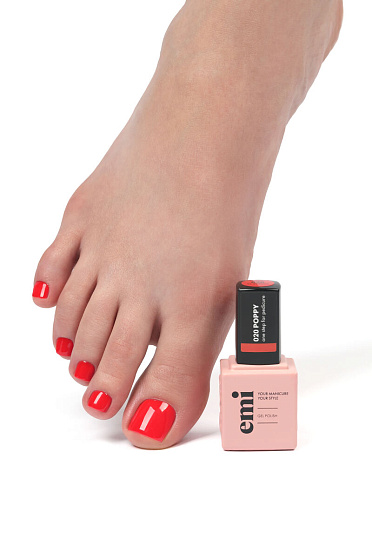 фото Гель лак EMI для педикюра, E.MiLac for pedicure Маковый №20, 9 мл