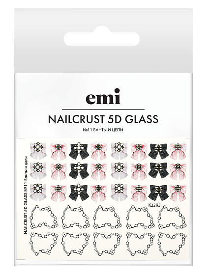 NAILCRUST 5D GLASS №11 Банты и цепи