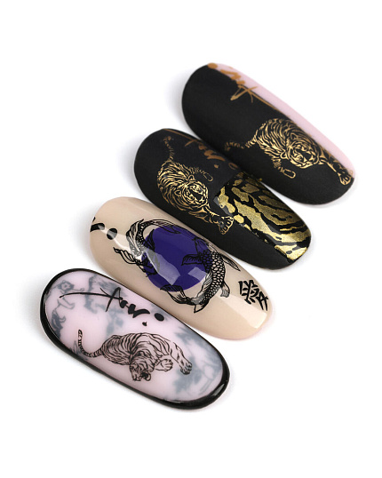 фото Силиконовые стикеры для ногтей EMI, Charmicon 3D Silicone Stickers №254  Восточный сад