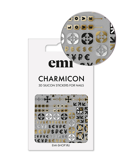 Charmicon 3D Silicone Stickers №174 Значки и символы