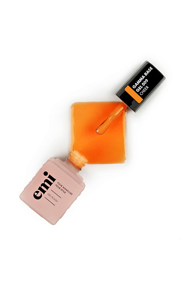 фото Цветная база для ногтей, E.MiLac Gamma Base Gel №009 Cheer, 9 мл