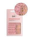 Charmicon 3D Silicone Stickers №158 Квадраты золото