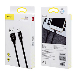 Кабель USB Lightning 1.8M 2A Yiven Cable Baseus черный CALYW-A01
