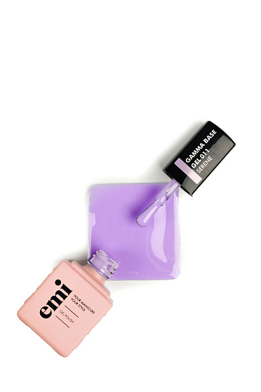 фото Цветная база для ногтей, E.MiLac Gamma Base Gel №011 Serene, 9 мл