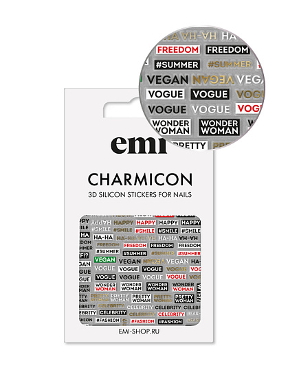 Charmicon 3D Silicone Stickers №179 Фразы