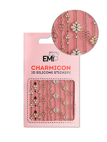 Charmicon 3D Silicone Stickers №154 Floral Art