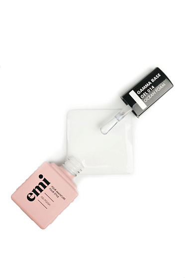 фото Цветная база для ногтей, E.MiLac Gamma Base Gel №014 Оcean foam, 9 мл