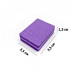 Микробаф с пластиковой прослойкой 100/180 фиолетовый, 3.5*2.5 см, 42 шт.