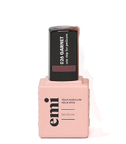 фото Гель лак EMI для педикюра, E.MiLac for pedicure Гранатовый №26, 9 мл